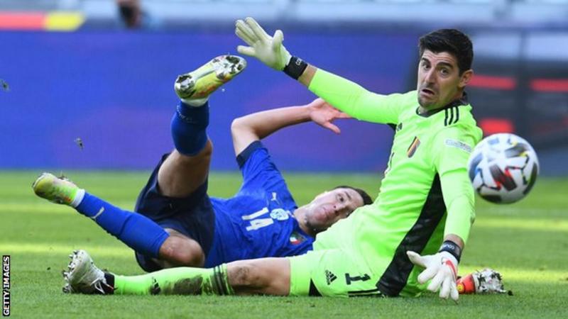 Courtois' Belgium were beaten 2-1 by Italy in Sunday's Nations League third-place playoff