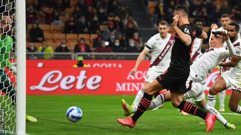 All four of Olivier Giroud's goals for AC Milan have come at San Siro