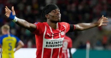 Madueke scored twice in Champions League qualifying for PSV Eindhoven this season but a play-off loss to Benfica means the Dutch side are now involved in the Europa League