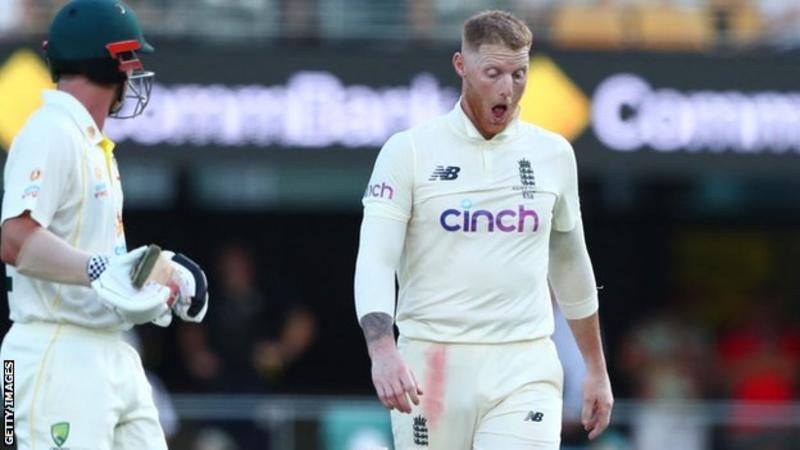 Stokes (right) also scored just five runs with the bat in England's first innings