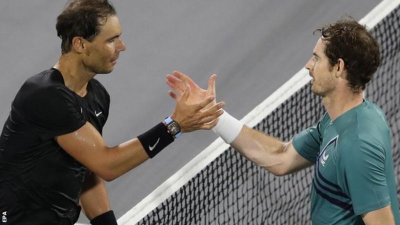 Nadal was beaten by Murray in straight sets at an exhibition event in Abu Dhabi last week