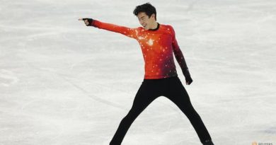 2022 Beijing Olympics - Figure Skating - Men Single Skating - Free Skating - Feb 10, 2022. Nathan Chen of the United States in action.