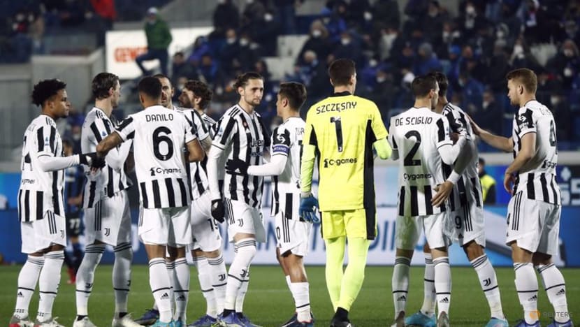 Juventus players before the match.